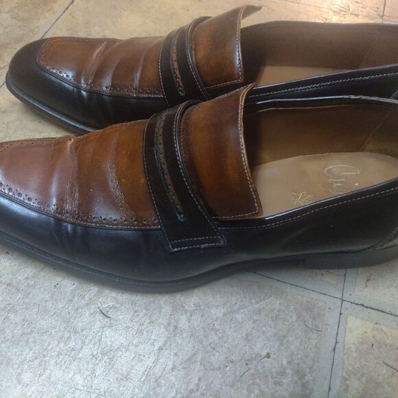 Mezlan Kilgard Custom 20584 brown dual tone penny loafers 9.5M Spain chocolate main image 11